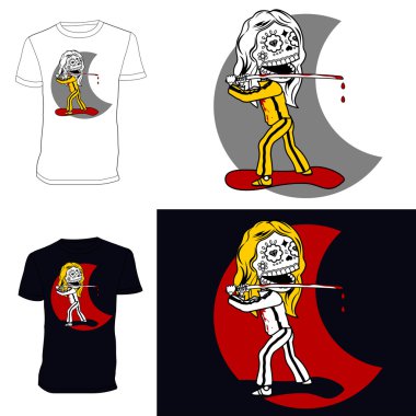 İskeletler. T-shirt. Lady Vengeance