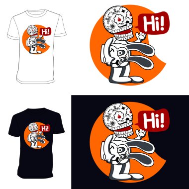 İskeletler. T-shirt. Merhaba.