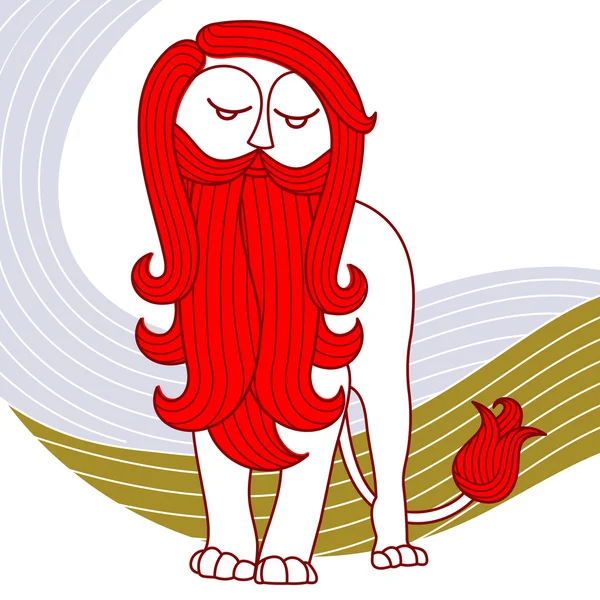 Beard.Lion.02 — 图库矢量图片