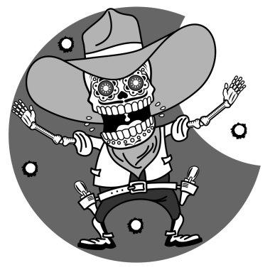 İskeletler. T-shirt. Western