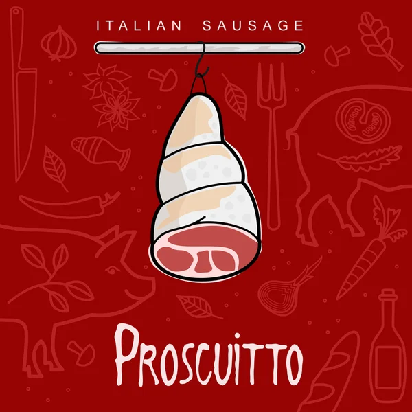Salsicha italiana — Vetor de Stock