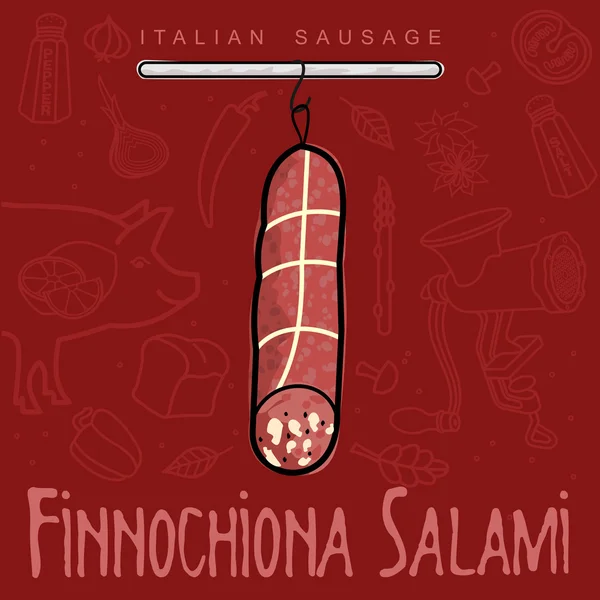 Salsiccia italiana — Vettoriale Stock