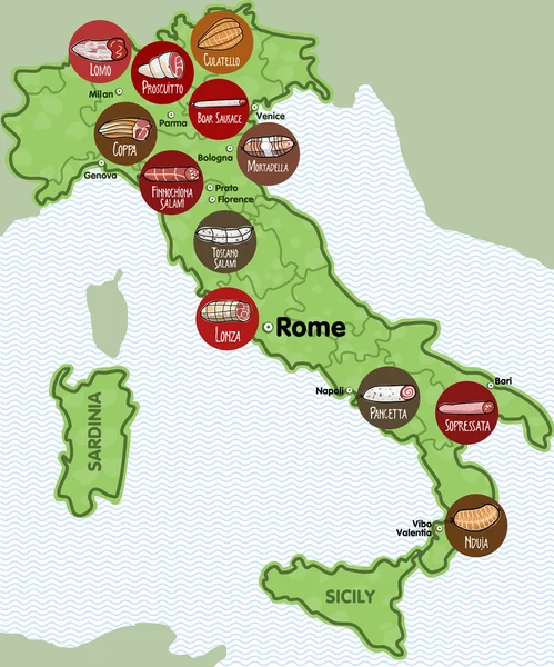 Italienische Wurst — Stockvektor