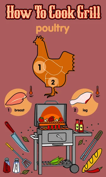 Grill & BBQ — Stock Vector