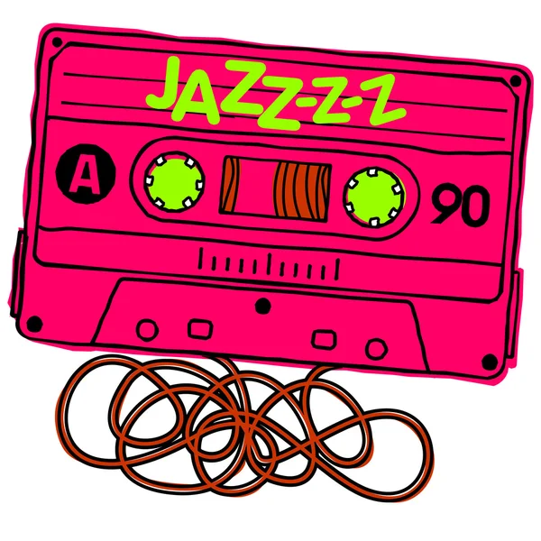 Kazettás Jazz — Stock Vector