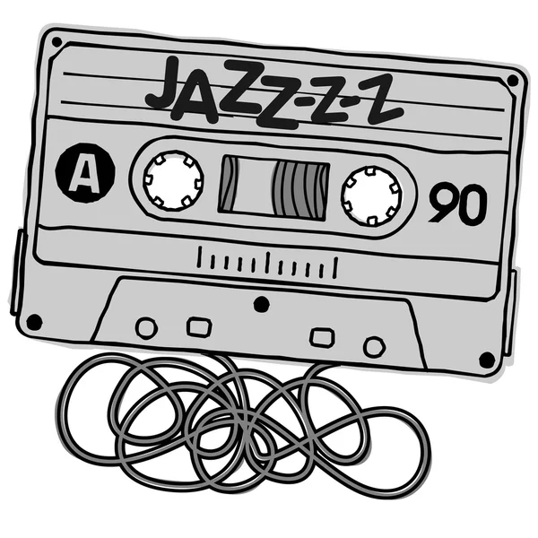 Jazz cassete — Vetor de Stock