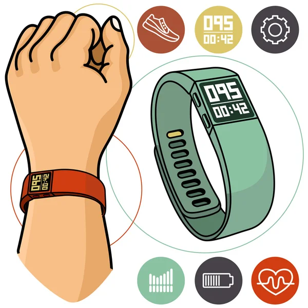 Fitness trackers — Stock Vector