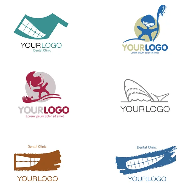 Logo dental color — Stock Vector