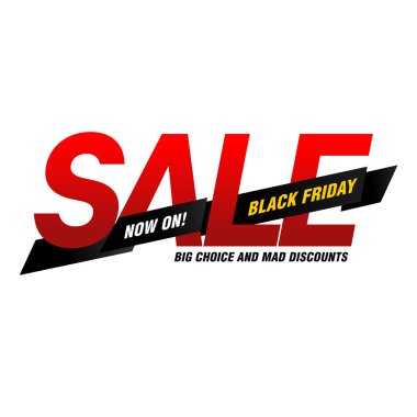 Black Friday Sales labels clipart