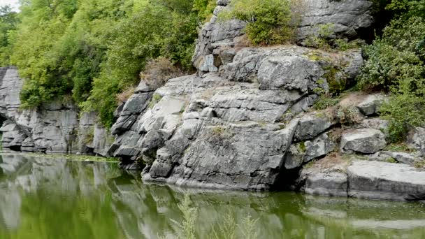 Krásná krajina Buki Canyon. Ukrajina. — Stock video