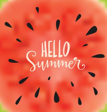 Merhaba Yaz Typographic Vektör Tasarımı