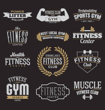 Antika etiketler ve rozetler. vektör illüstrasyonu