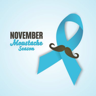 Bıyık sezonu afişi, vektör illüstrasyonu 