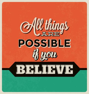 Retro Typographic Poster Tasarımı, Motivasyonel ve İlham verici Alıntı