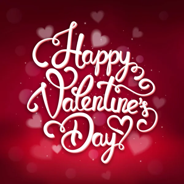 Щасливий День Святого Валентина Типографічні Вітальні Листівки Шаблон — стоковий вектор