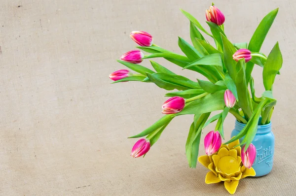 Fondo con tulipanes derecho justificado — Foto de Stock
