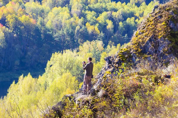 Autumn Landscape View Heights Mountains Berd Rocks Boules Salairsky Novososedovo — Stock Photo, Image