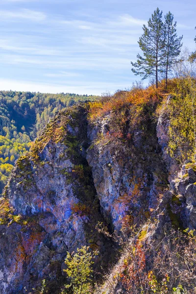 Paesaggio Autunnale Vista Dalle Vette Delle Montagne Berd Rocks Boules — Foto Stock