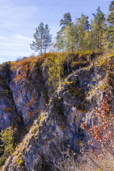 Paysage Automne Vue Depuis Les Hauteurs Des Montagnes Berd Roches — Photo