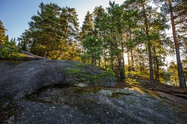 Turochak köyünün cazibesi aşk taşıdır. Turochaksky ilçesi, Altai Cumhuriyeti, Batı Sibirya 'nın güneyi, Rusya