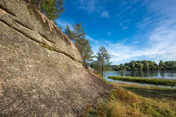 View Stone Love Biya River Turochak Village Turochaksky District Altai — Stock Photo, Image