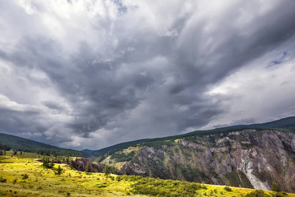 Blick Auf Das Chulyshman Hochland Der Nähe Des Chulyshman Flusstals — Stockfoto