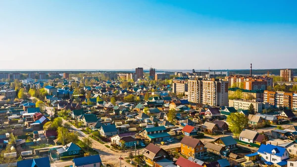 Berdsk Novoszibirszk Régió Oroszország Nyugat Szibériája 2021 Május Madártávlat Berdsk — Stock Fotó