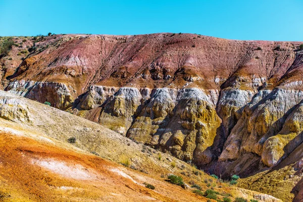 Paysages Martiens Kyzyl Chin Montagnes Multicolores Près Village Chagan Uzun — Photo