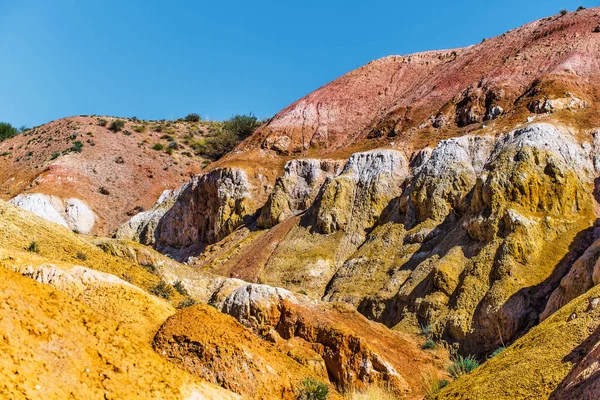 Paysages Martiens Kyzyl Chin Montagnes Multicolores Près Village Chagan Uzun — Photo