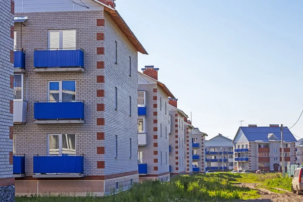 Bostadsområdet Från Låga Hus Ryssland Novosibirsk Regionen Staden Berdsk — Stockfoto