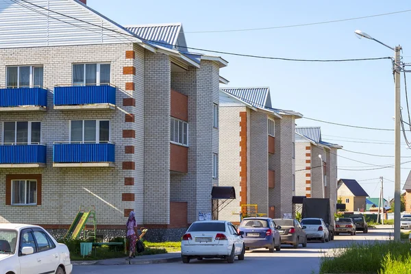 Bairro Residencial Casas Baixas Rússia Região Novosibirsk Cidade Berdsk — Fotografia de Stock