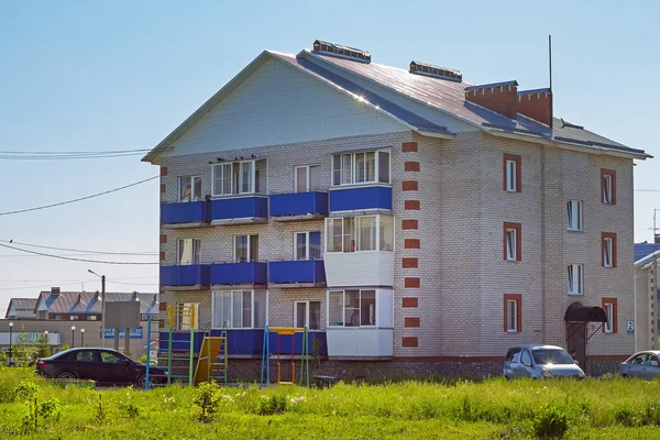 Bostadsområdet Från Låga Hus Ryssland Novosibirsk Regionen Staden Berdsk — Stockfoto