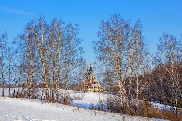 Rússia Sibéria Região Novosibirsk Iskitim Loghok Janeiro 2016 Igreja Memorial — Fotografia de Stock