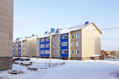 Modern 3 katlı tuğla ev şehir yeni bir alanda