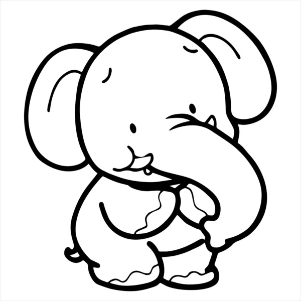 Schattig olifant — Stockvector