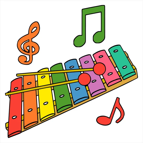 Ksilofon vektör çizim ayrıntılı