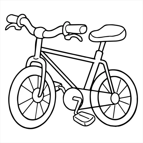 Fahrrad Cartoon Illustration isoliert auf weiß — Stockvektor