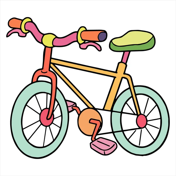 Bicycle cartoon illustration isolated on white — Stock Vector