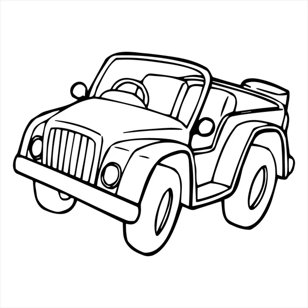 Desenho animado do carro ilustração isolada no branco —  Vetores de Stock