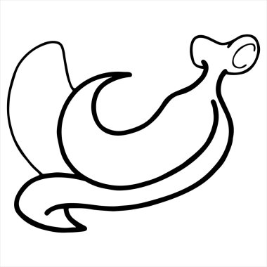 Çizgi film dizi vektör sarı muz.