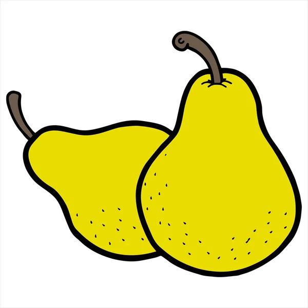 Pear cartoon illustration isolated on white — Stock Vector