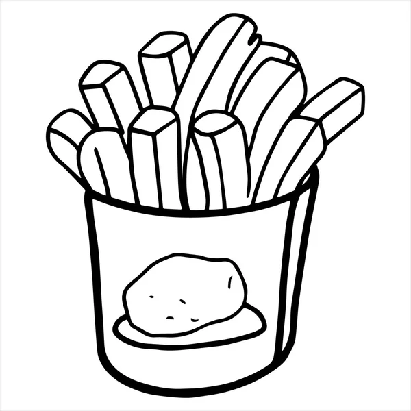 Potato ChipIsolated illustration on white background — Stock Vector