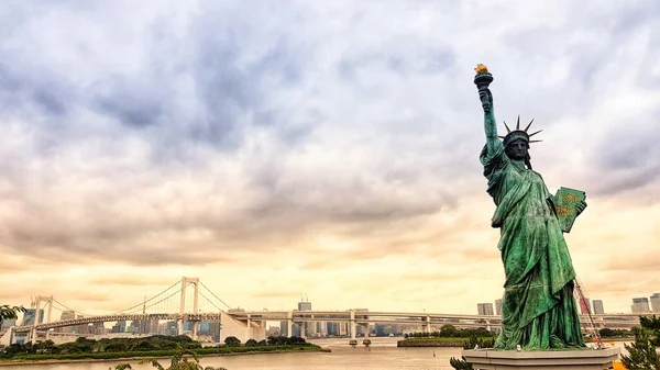 Estatua Libertad Portada Del Libro Está Escrita Julio 1776 Día — Foto de Stock