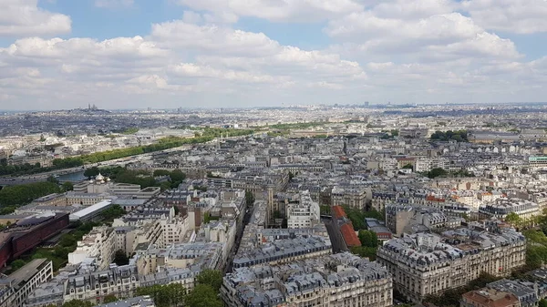 Vista Volo Uccello Della Torre Eiffel Parigi Francia — Foto Stock