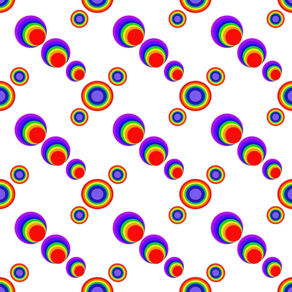 seamless pattern alternating rainbow pattern on white background