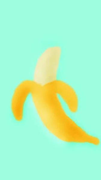 Banane Sur Fond Bleu Graphiques Vectoriels — Image vectorielle