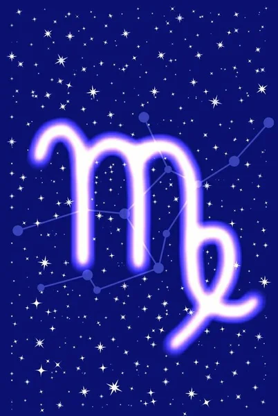 Zodiaktecken Virgo Konstellationsvirgo — Stock vektor