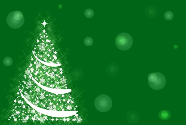 Natale Albero Astratto Vacanza Inverno Carta Decorazione Verde Celebrazione Stella — Vettoriale Stock