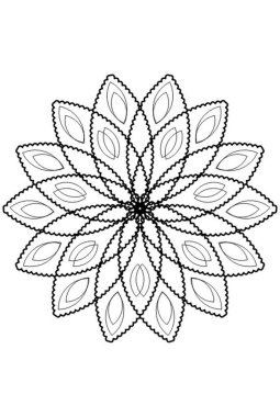 Mandala çiçeği. Klasik dekoratif elementler. Oriental desen, vektör çizimi. İslam, Arapça, Hintçe, Fas, İspanyolca, Türkçe, Pakistanca, Çince, mistik, sedirce. Boyama kitabı sayfası