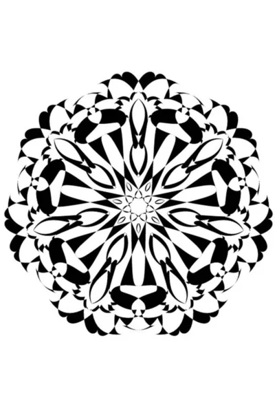 Mandala Flores Elementos Decorativos Vintage Patrón Oriental Ilustración Vectorial Islam —  Fotos de Stock